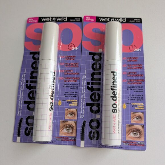 Wet n Wild So Defined Mascara Volumizing & Lengthening 1116145 Black Lot of 2 - Picture 2 of 5